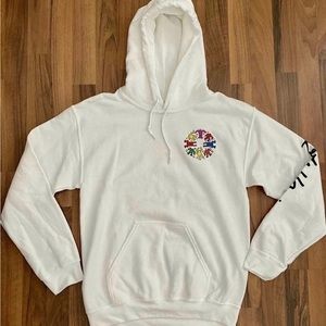 Keith Haring Circle Dance Hoodie White Pop Art Men's Medium